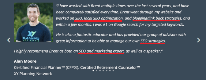 Reviews help SEO