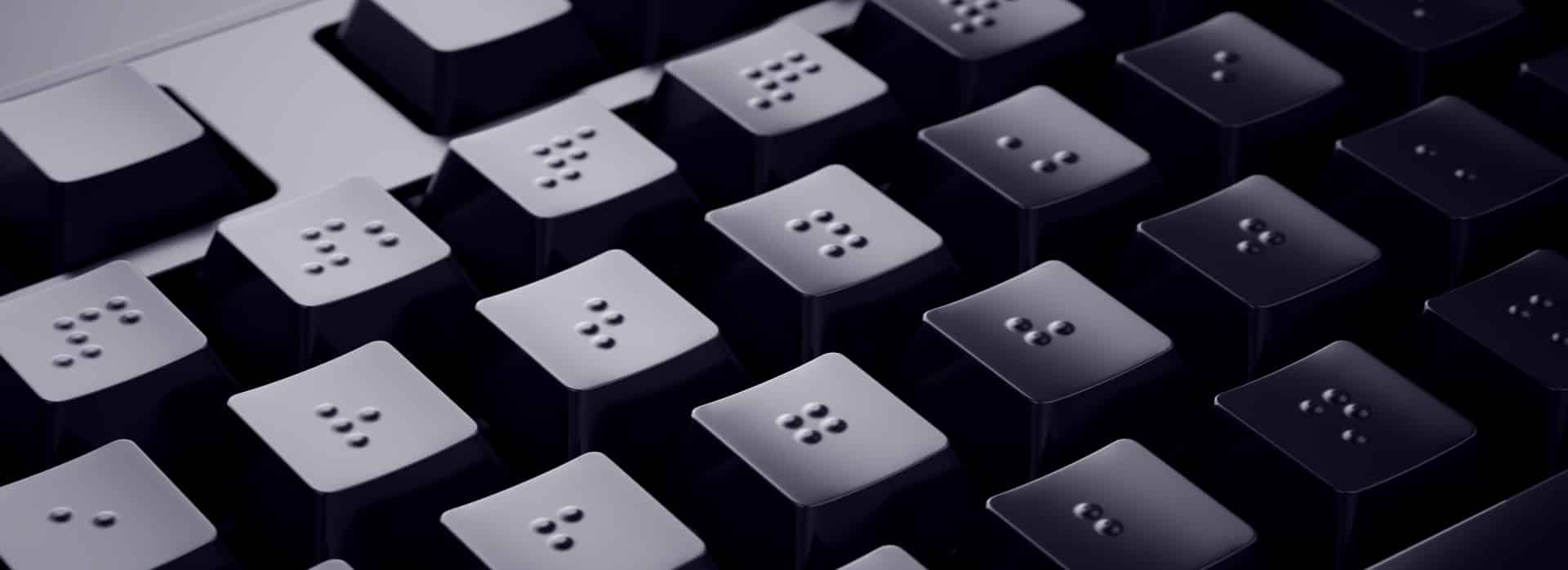 Braille computer keyboard