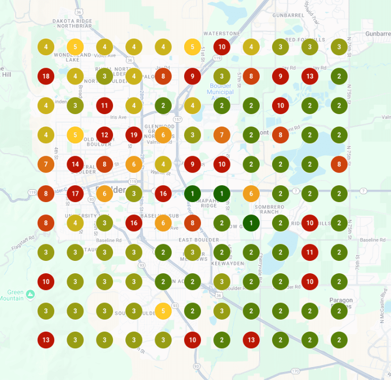 Advisor SEO Case Study: Local search rankings - financial advisor boulder - before
