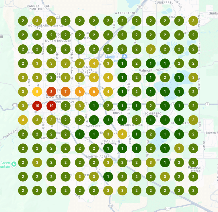 Advisor SEO Case Study: Local search Rankings - financial advisor boulder - after