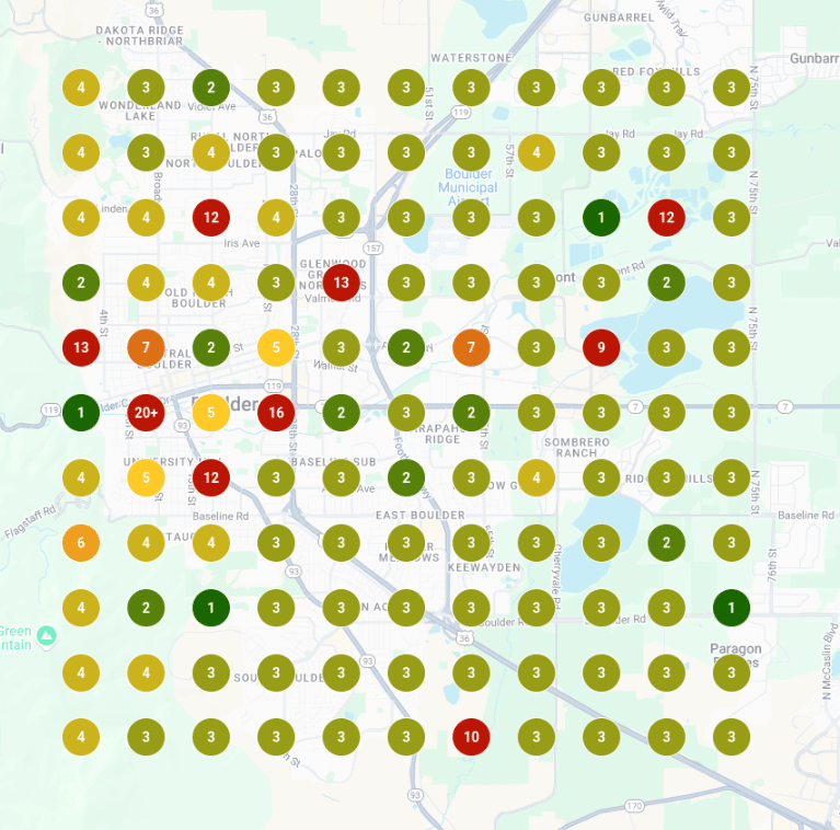 Advisor SEO Case Study: Local search rankings - wealth management boulder - before