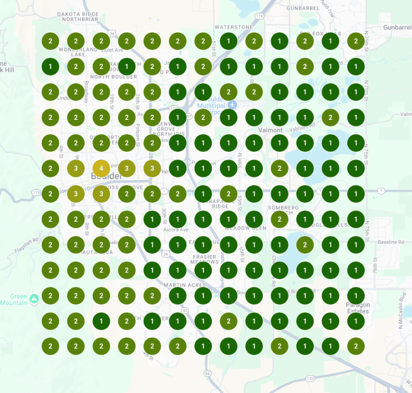 advisor seo case study - local search rankings - wealth management boulder - after