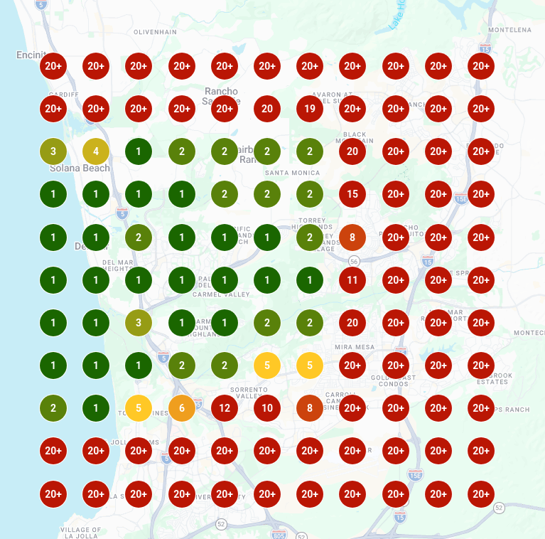 Local SEO Rankings Grid 4/9/26