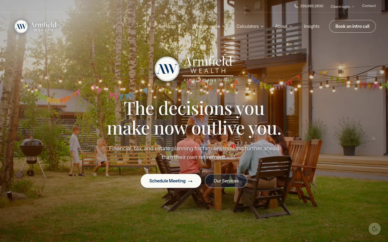 Armfield Wealth desktop