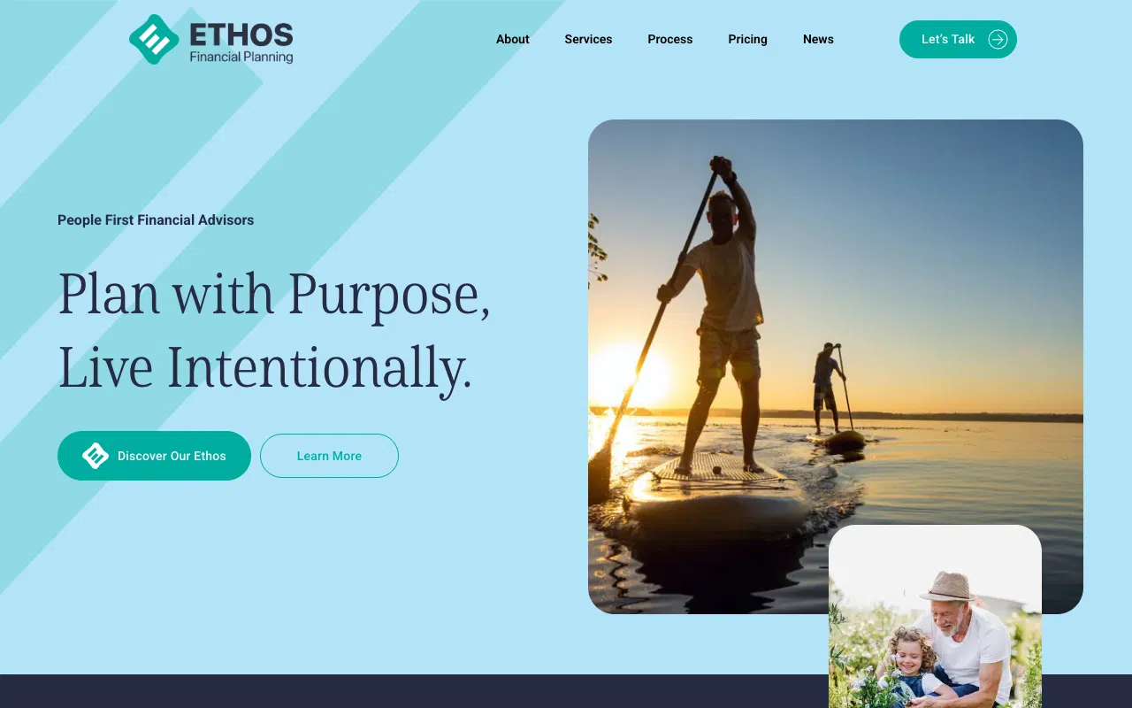 Ethos Financial Planning website