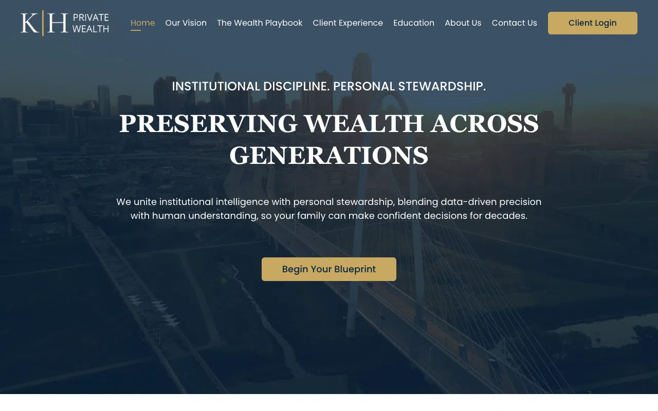 K|H Private Wealth website