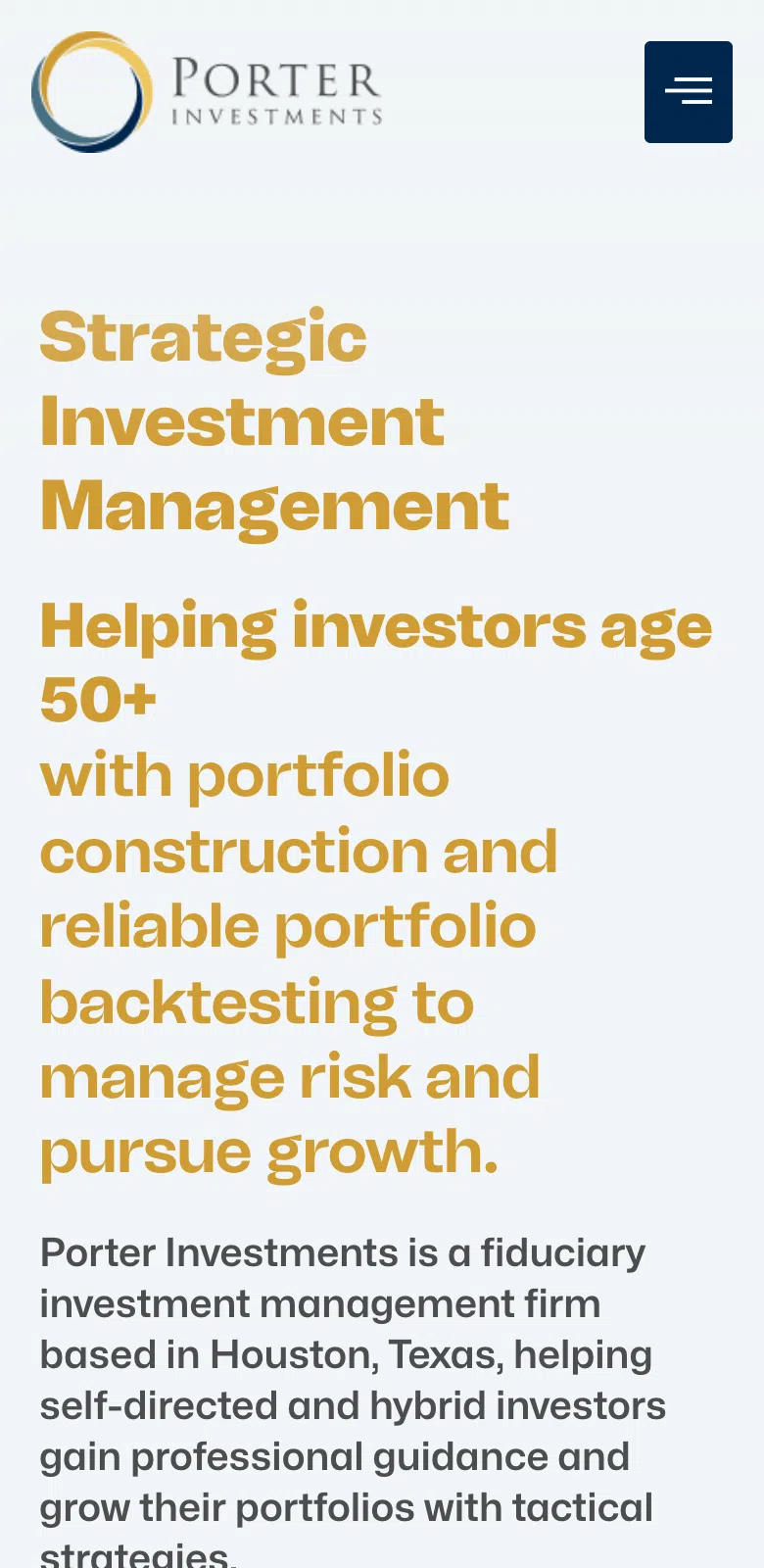 Porter Investments mobile