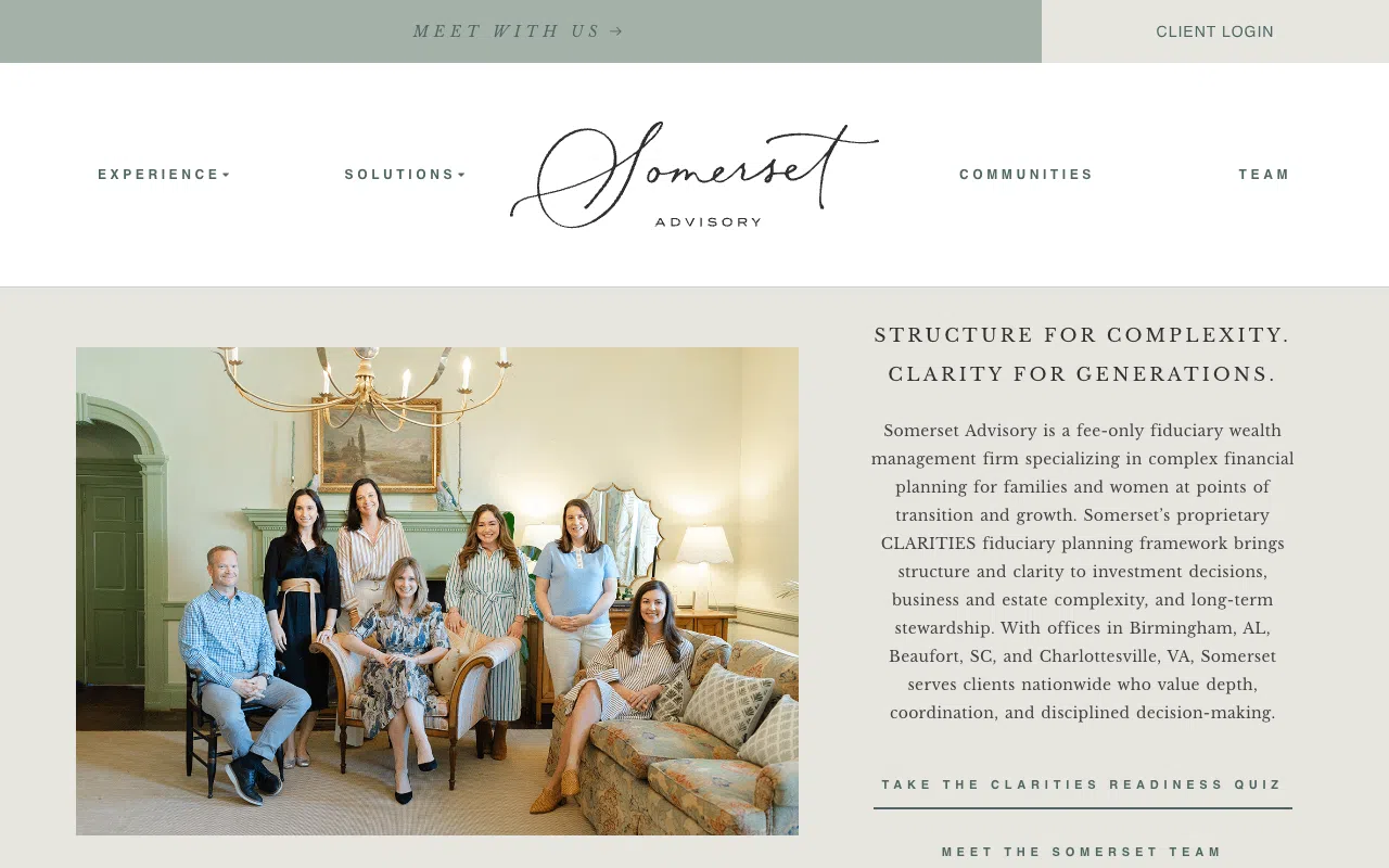 Somerset Advisory website