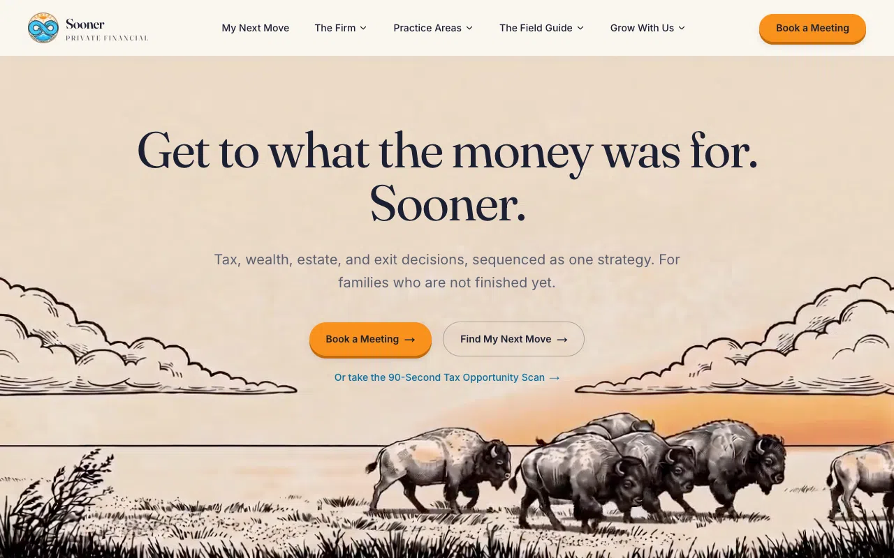 Sooner Private Financial desktop